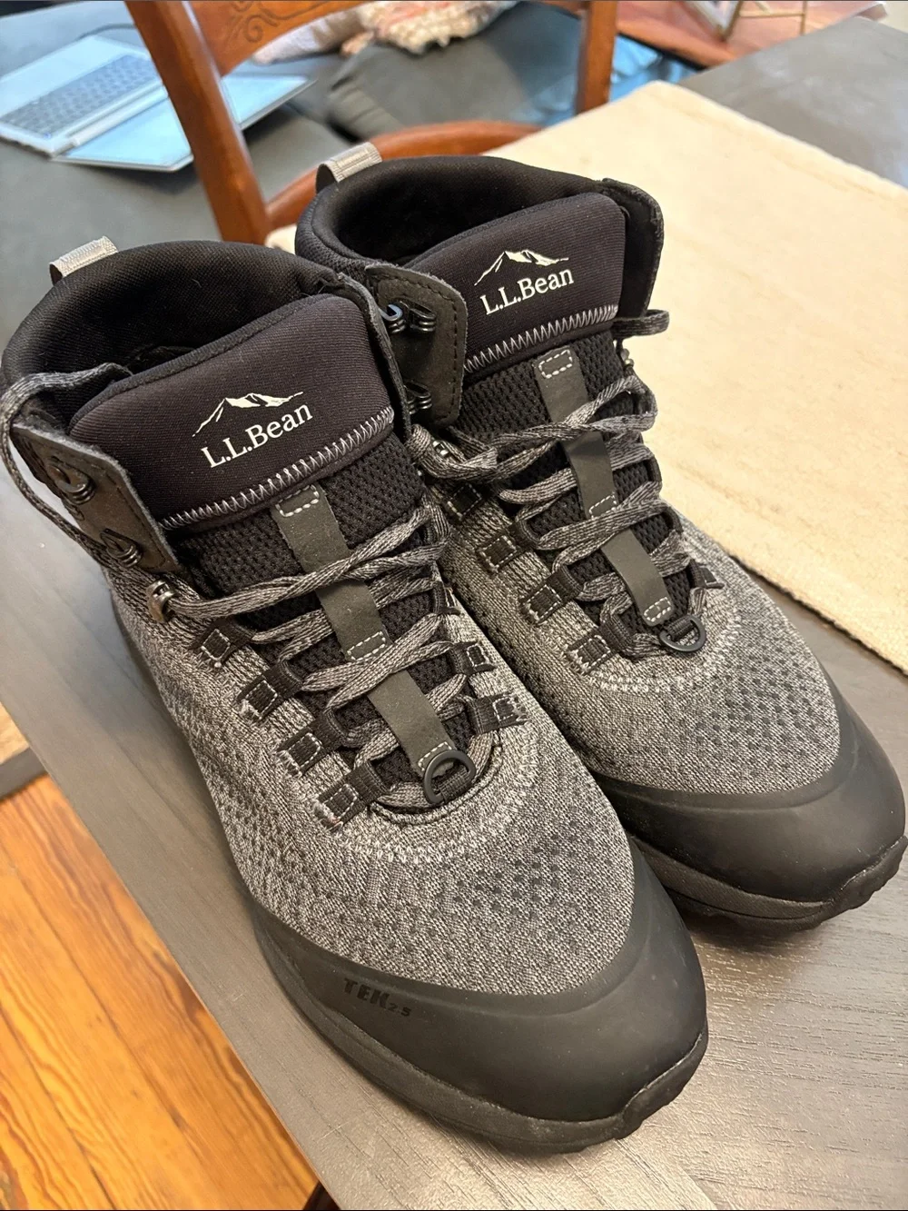 L.L. Bean Men’s Tek 2.5 Gray and Black PrimaLoft Insulated Waterproof Boots